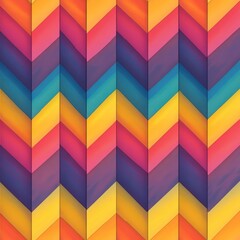 Seamless Pattern - Vibrant chevron pattern in warm colors