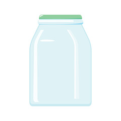 This empty transparent glass jar is perfect for storing cookies, candies, or other treats