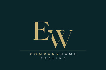 Fototapeta premium Elegant Monogram with Sophisticated Typography Design Featuring EW with Sophisticated Typography