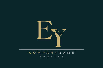 Elegant Monogram with Sophisticated Typography Design Featuring EY with Sophisticated Typography