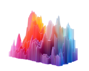 An abstract financial chart with an upward trend line graph, representing success and economic growth. 3D rendering.