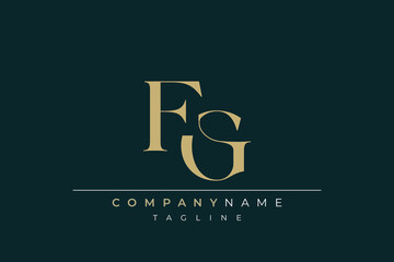 Elegant Monogram with Sophisticated Typography Design Featuring FG with Sophisticated Typography