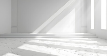 Obraz premium empty room with white wall