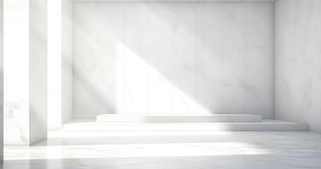 Obraz premium empty room with white wall