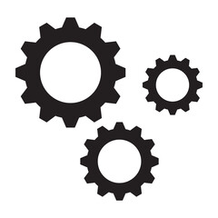 Settings icon vector isolated on white background. thin symbols or lined elements in outline style