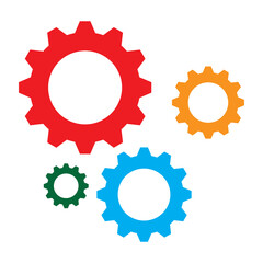 Settings icon vector isolated on white background. thin symbols or lined elements in outline style