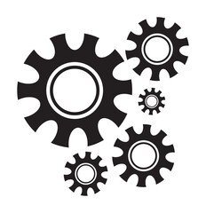 Settings icon vector isolated on white background. thin symbols or lined elements in outline style