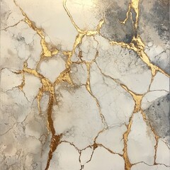 Obraz premium Elegant marble texture with gold veins reflecting luxury and sophistication in interior design settings. Generative AI
