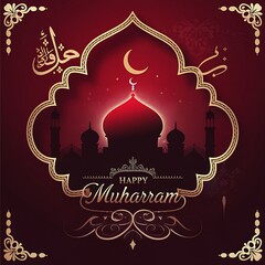 Fototapeta premium Ramadan Mubarak ramadan kareem islamic greeting card background vector illustration Arabic Ornamental Patterned Background of Islamic Mosque,
