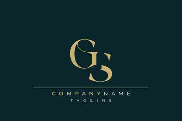 Elegant Monogram with Sophisticated Typography Design Featuring GS with Sophisticated Typography