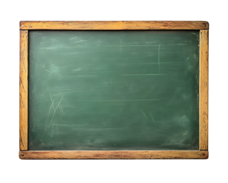 Blank horizontal green school chalkboard, perfect for teaching and writing,