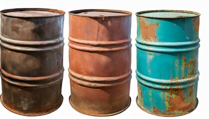 Obraz premium old oil barrels