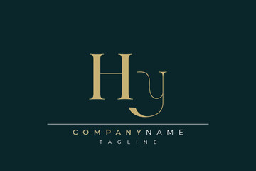 Elegant Monogram with Sophisticated Typography Design Featuring HU with Sophisticated Typography