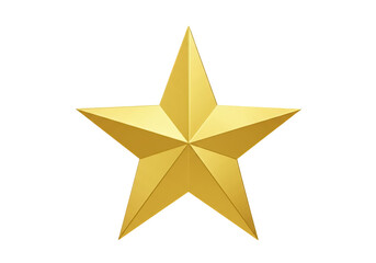 golden star isolated on white background