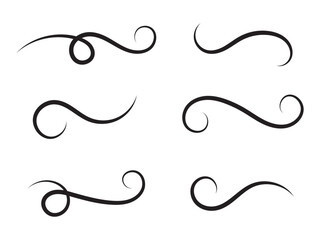 Text Tails Swoosh Vector for Baseball and Sports Typography