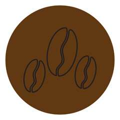 Coffee bean logo. Isolated coffee  beans on white background