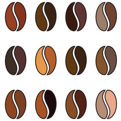 Coffee beans icon Vector and illustration