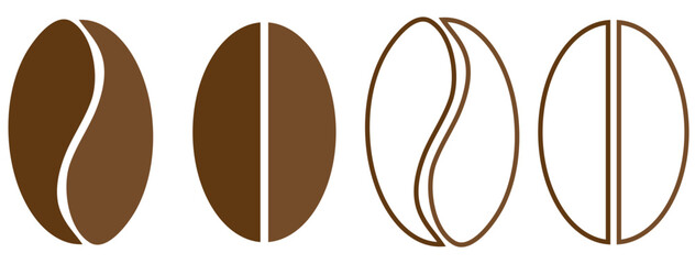 Coffee beans icon Vector and illustration