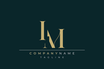 Elegant Monogram with Sophisticated Typography Design Featuring IM with Sophisticated Typography