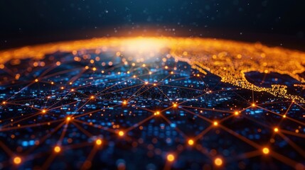 Global business landscape with diverse professionals analyzing data and exchanging insights, focusing on customer connections and HR recruitment