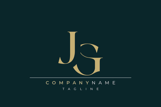 Elegant Monogram with Sophisticated Typography Design Featuring JG with Sophisticated Typography