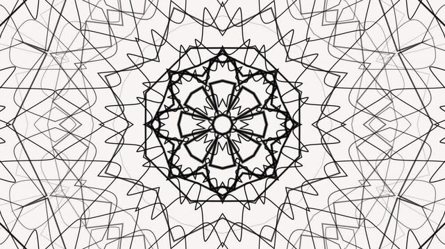 Seamless geometric pattern with abstract black and white circles for wallpaper design