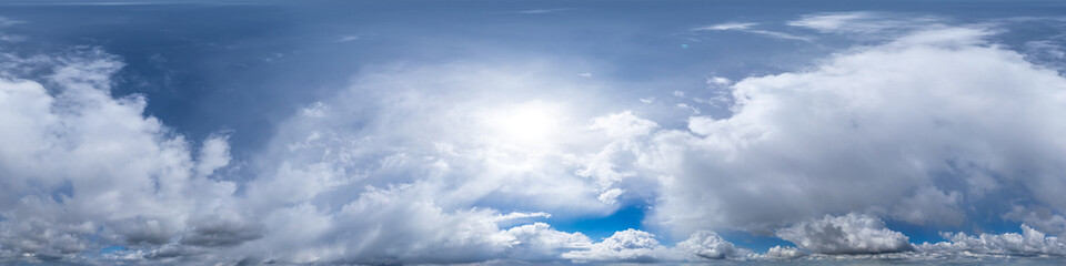 Panoramic Cloudy Sky Over British Columbia Captured in 360 Degrees