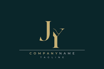 Elegant Monogram with Sophisticated Typography Design Featuring JY with Sophisticated Typography
