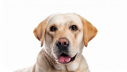 yellow labrador isolated on white background
