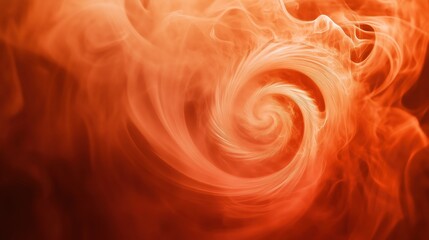 Fototapeta premium The vibrant red mist dances in fluid motion, forming intricate swirling patterns that evoke a sense of mystery and ethereal beauty. 