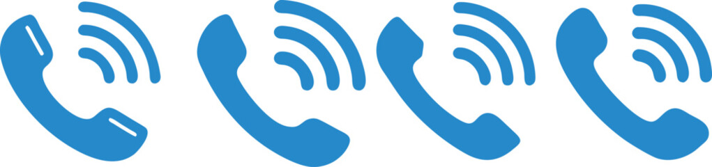 Phone call icon set communication vector illustration