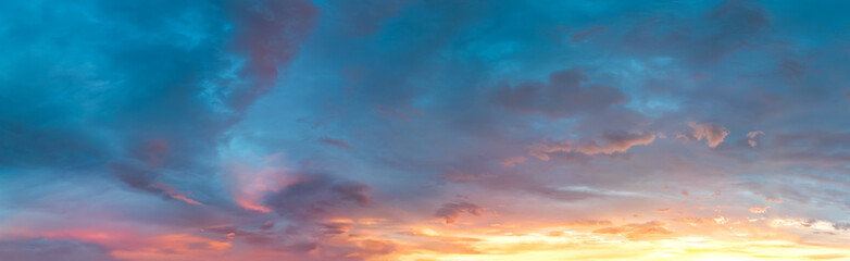 A Vibrant Sunset Over Dynamic and Colorful Sky in British Columbia