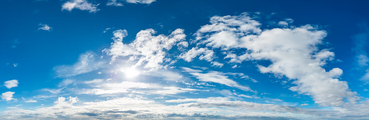 Scenic Cloudscape with Blue Sky and Sunlight in British Columbia
