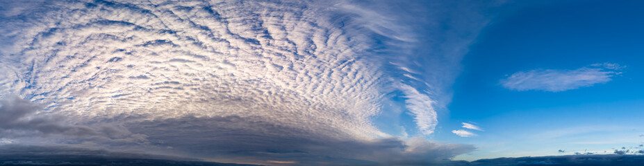 Beautiful Cloudscape Formation in British Columbia on a Clear Blue Day