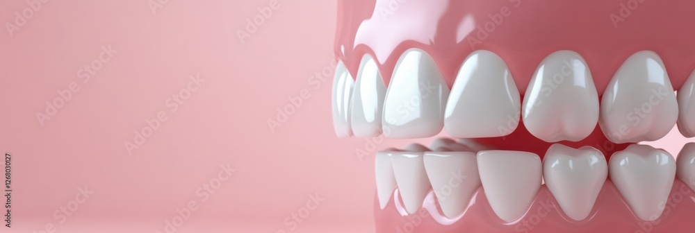 Poster before and after teeth whitening showing significant improvement in brightness and overall appearanc