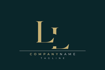 Elegant Monogram with Sophisticated Typography Design Featuring LL with Sophisticated Typography