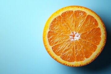 A March 8th greeting card for International Women's Day, designed with cut citrus and a text area, displayed on an orange background in a flat lay format