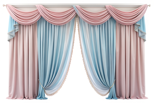 blue velvet curtain with red curtains