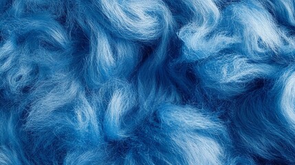 Blue Watercolor Mohair Texture Background with Smooth and Fluffy Wool Fabric for Textiles and Design  
