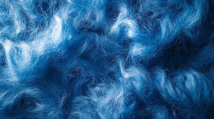 Blue Watercolor Mohair Texture Background with Smooth and Fluffy Wool Fabric for Textiles and Design  
