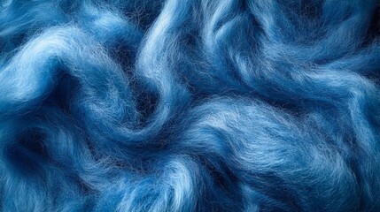 Blue Watercolor Mohair Texture Background with Smooth and Fluffy Wool Fabric for Textiles and Design  
