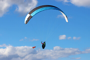 	
Paraglider being towed by a winch	