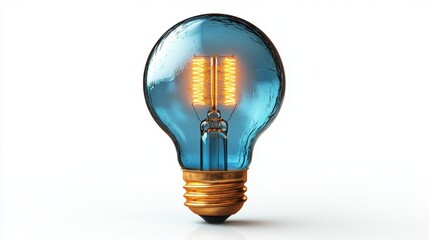 A glowing light bulb with a vintage filament design, showcasing illumination.