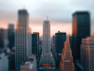 Obraz premium New York City Skyline at Dusk