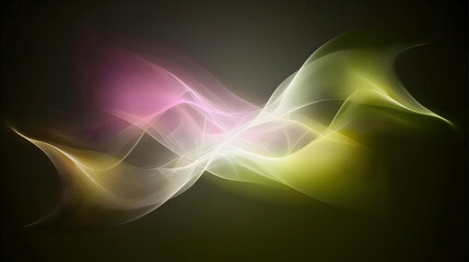 Obraz premium Abstract glowing waves, dark background, digital art, website header