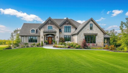 Luxury Stone House, Expansive Lawn, Dream Home