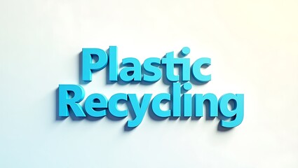 Fototapeta premium Typography highlighting the vital role of plastic recycling in the environment
