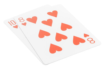 card gambling nine isolated on white background