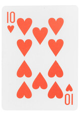 card gambling nine isolated on white background