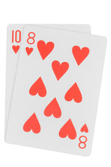 card gambling nine isolated on white background